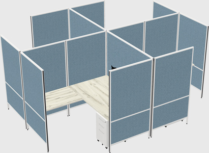 Modern modular quad l-shaped panel system
