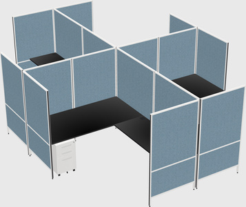 Modern modular quad l-shaped panel system