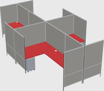 Modern modular quad l-shaped panel system