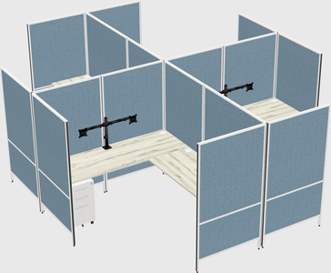 Modern modular quad l-shaped panel system