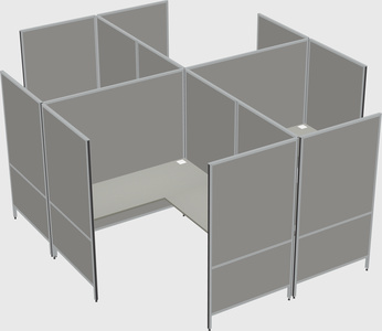 Modern modular quad l-shaped panel system