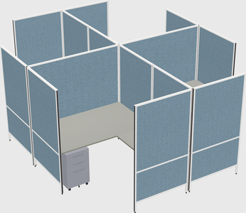 Modern modular quad l-shaped panel system