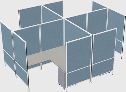 Modern modular quad l-shaped panel system