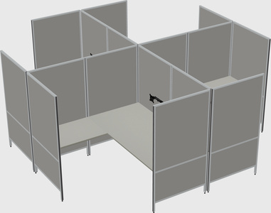 Modern modular quad l-shaped panel system