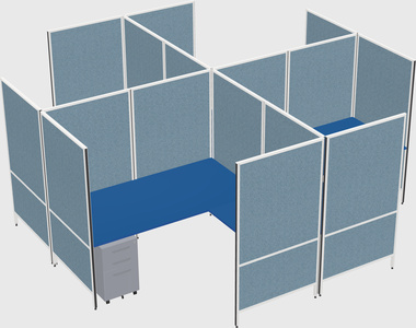 Modern modular quad l-shaped panel system