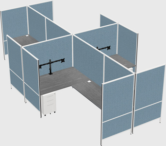 Modern modular quad l-shaped panel system