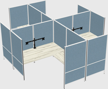 Modern modular quad l-shaped panel system