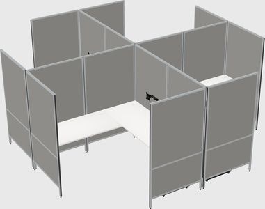 Modern modular quad l-shaped panel system
