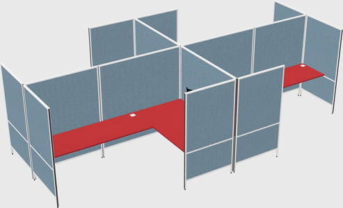 Modern modular quad l-shaped panel system
