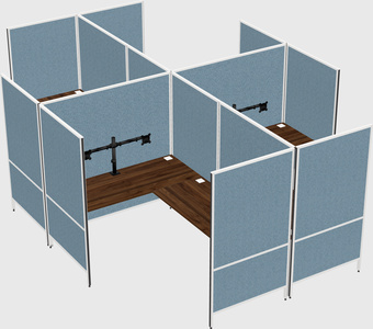 Modern modular quad l-shaped panel system