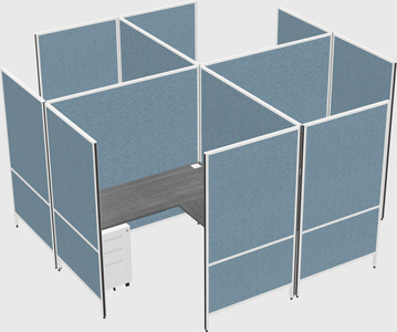 Modern modular quad l-shaped panel system