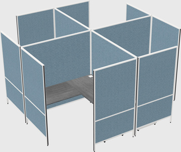 Modern modular quad l-shaped panel system