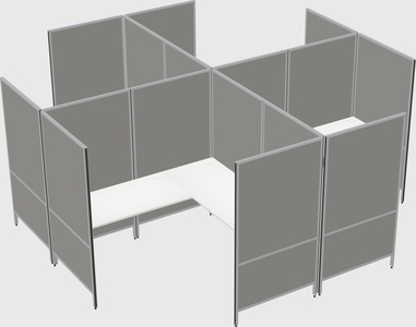 Modern modular quad l-shaped panel system