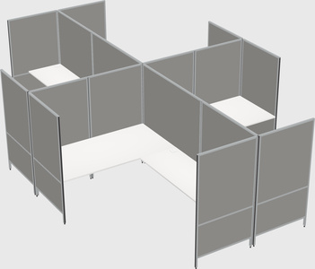 Modern modular quad l-shaped panel system