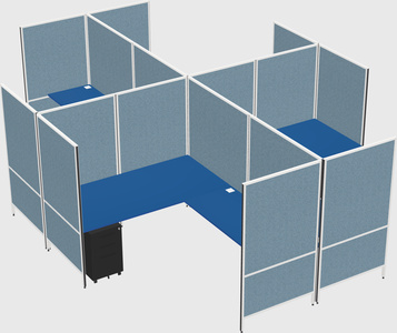 Modern modular quad l-shaped panel system