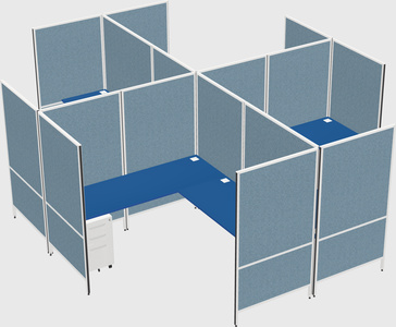 Modern modular quad l-shaped panel system