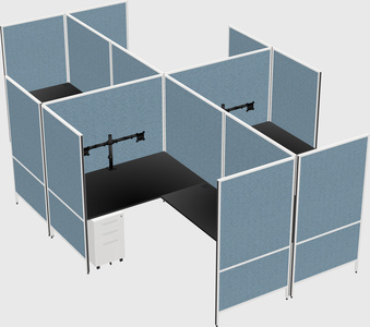 Modern modular quad l-shaped panel system