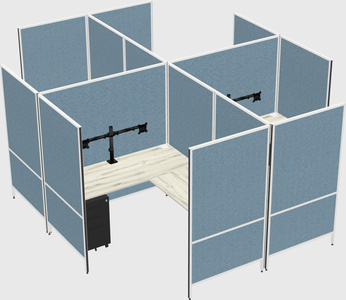 Modern modular quad l-shaped panel system
