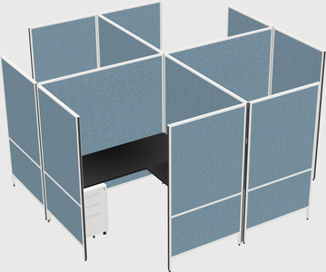 Modern modular quad l-shaped panel system