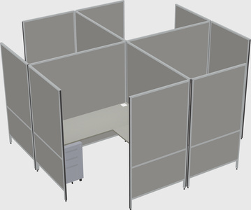 Modern modular quad l-shaped panel system