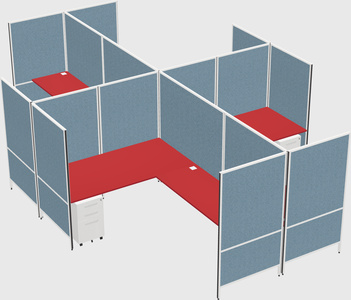 Modern modular quad l-shaped panel system
