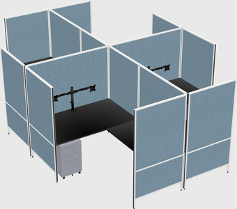 Modern modular quad l-shaped panel system