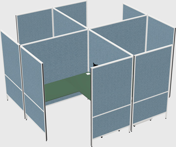 Modern modular quad l-shaped panel system