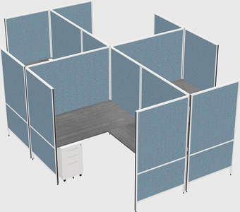 Modern modular quad l-shaped panel system