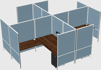 Modern modular quad l-shaped panel system