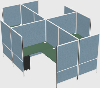 Modern modular quad l-shaped panel system