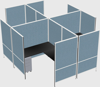 Modern modular quad l-shaped panel system