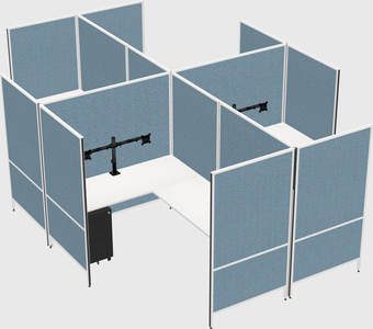 Modern modular quad l-shaped panel system
