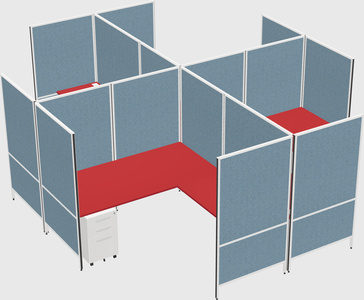 Modern modular quad l-shaped panel system