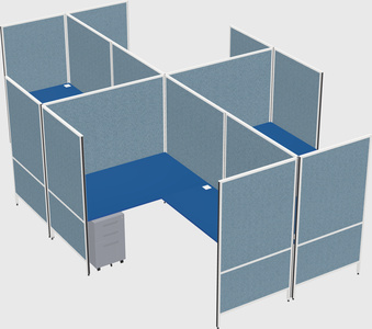 Modern modular quad l-shaped panel system