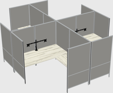 Modern modular quad l-shaped panel system
