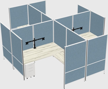 Modern modular quad l-shaped panel system