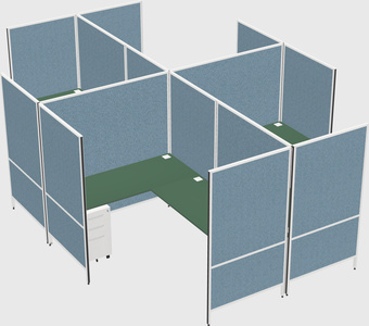 Modern modular quad l-shaped panel system