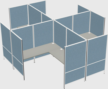 Modern modular quad l-shaped panel system