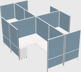 Modern modular quad l-shaped panel system