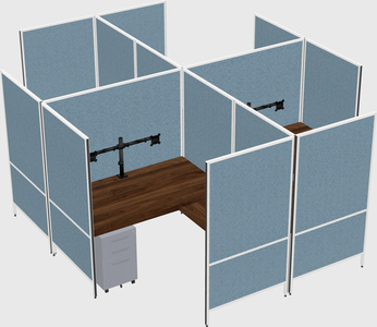 Modern modular quad l-shaped panel system