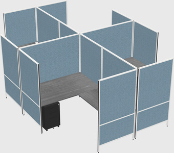 Modern modular quad l-shaped panel system