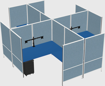 Modern modular quad l-shaped panel system