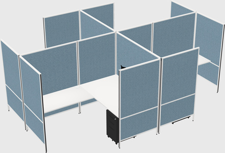 Modern modular quad l-shaped panel system