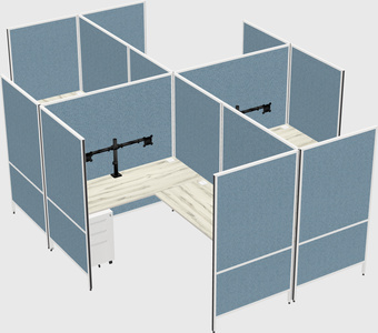 Modern modular quad l-shaped panel system