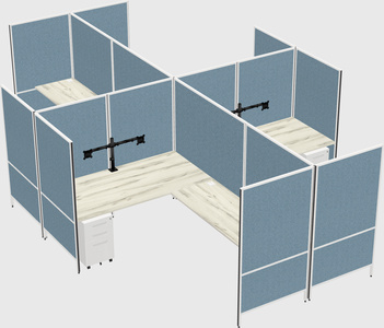 Modern modular quad l-shaped panel system