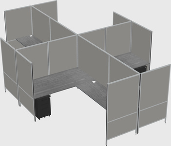 Modern modular quad l-shaped panel system