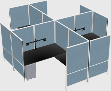 Modern modular quad l-shaped panel system