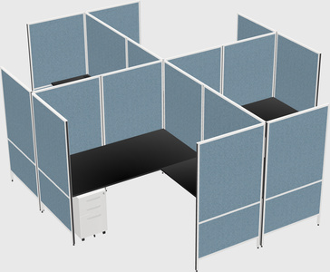 Modern modular quad l-shaped panel system