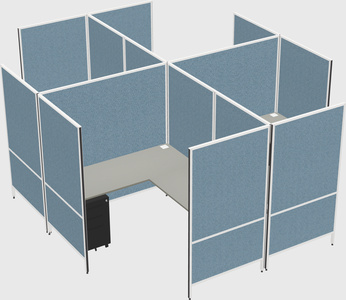 Modern modular quad l-shaped panel system