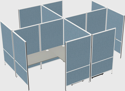 Modern modular quad l-shaped panel system
